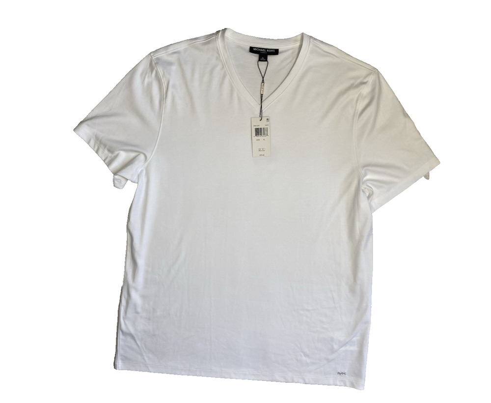 Michael Kors T-Shirt Mens Size XL NEW White Short Sleeve Logo Classic Casual